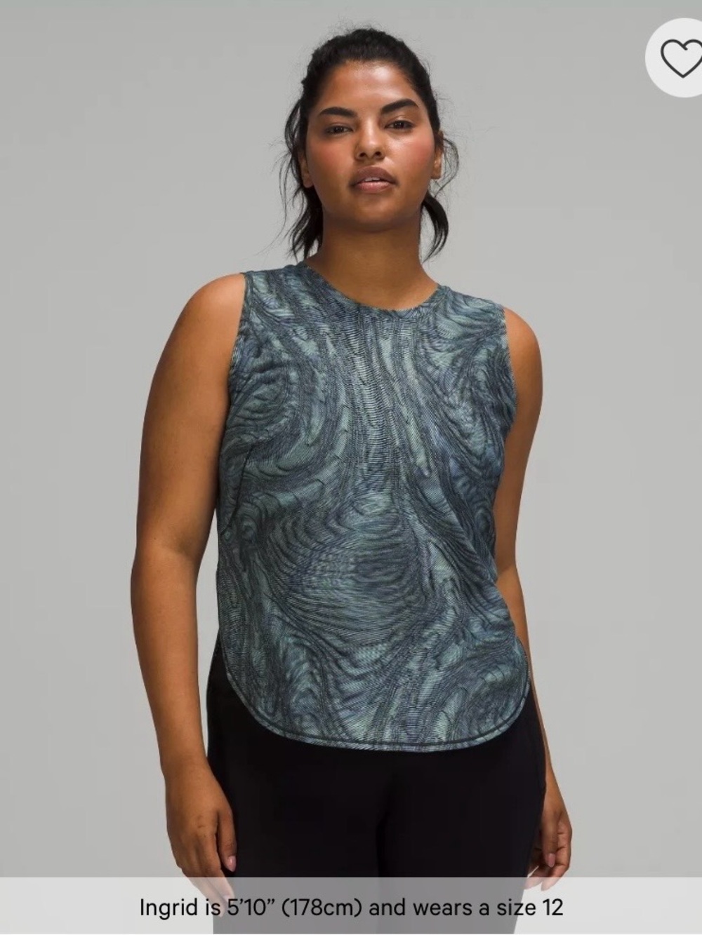 Lululemon High Neck Split Hem Run Tank